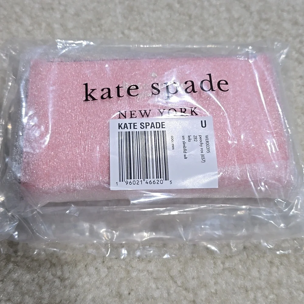Kate Spade Leila Small Slim Bifold Wallet, Peachy Rose - Picture 4 of 6